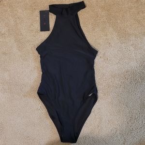 Be Wicked Swimwear Zoey Halter Low Back One Piece Swimsuit